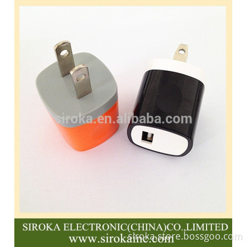 Mobile phone use 5V 1.5A USB wall adapter charger with US plug